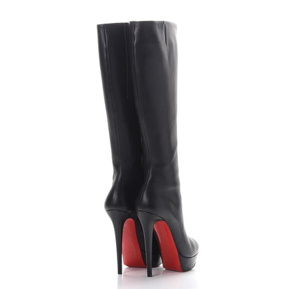 Christian Louboutin Calfskin Bianca Botta 140 Knee Boots 40 Black 4 of 16