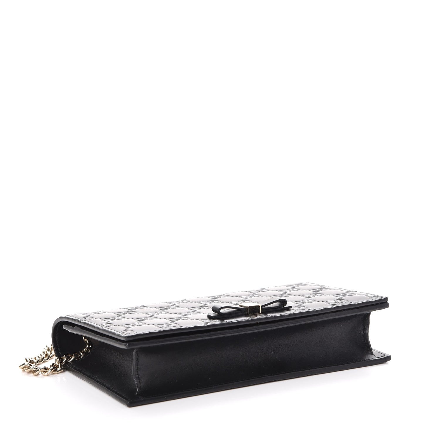 Guccissima Signature Bowy Chain Wallet Black