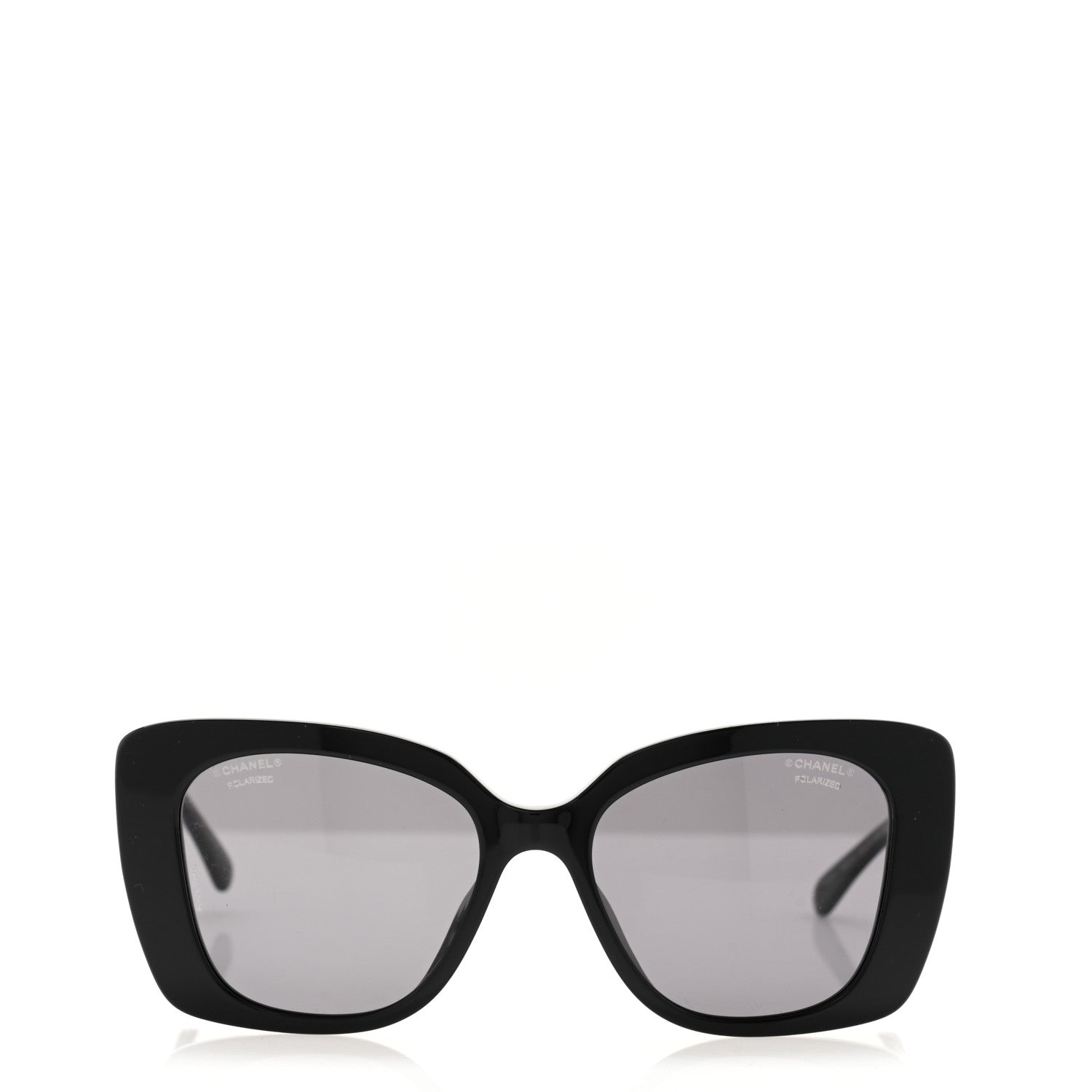 Chanel Acetate Strass Polarized Square Sunglasses 5422-B-A Black 2 of 8