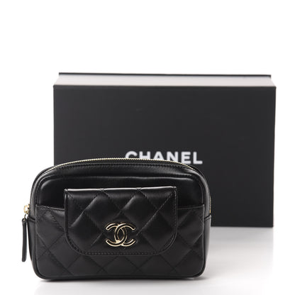 Chanel Lambskin Quilted Waist Bag Black 12 of 12
