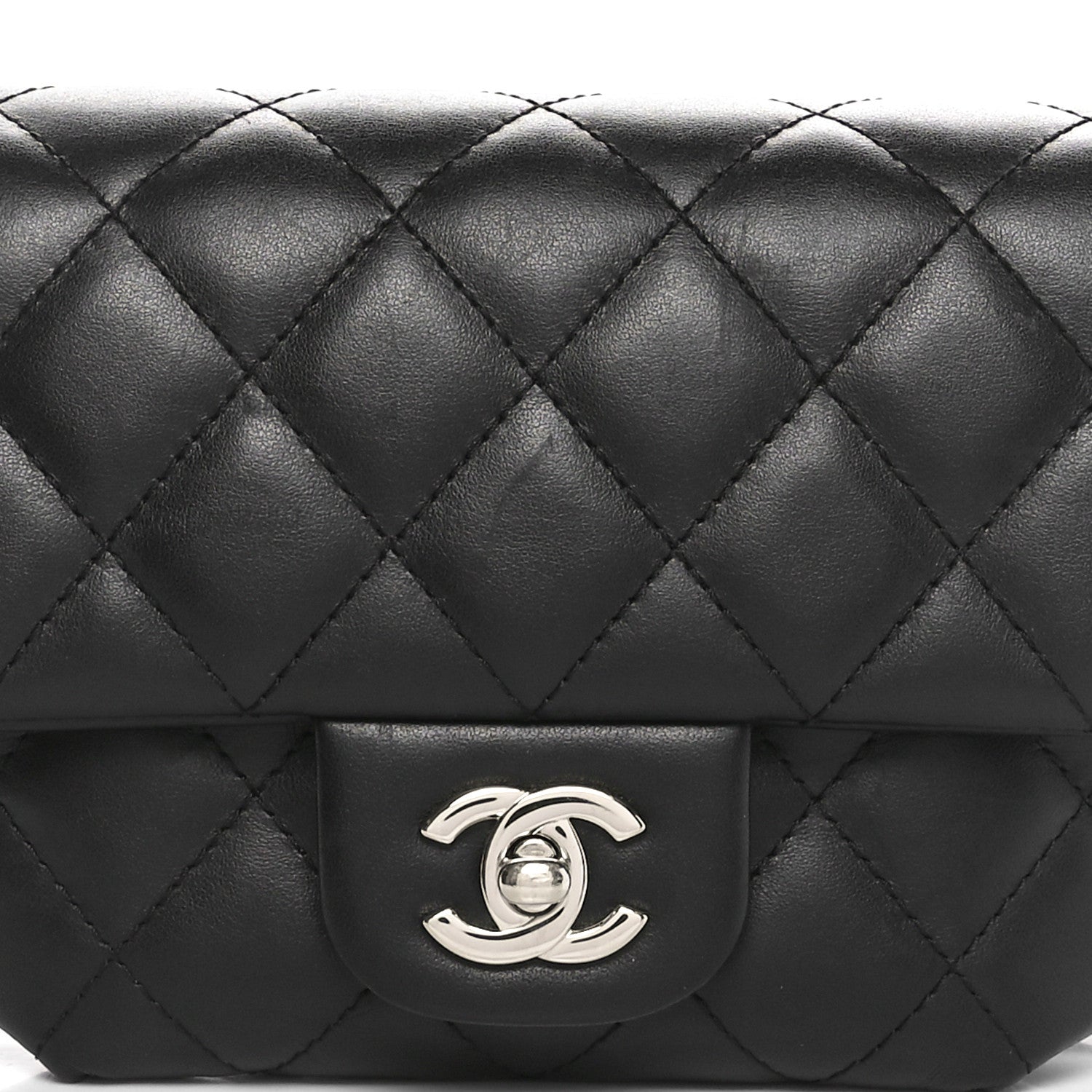 Chanel Calfskin Quilted CC Uniform Flap Belt Bag Black 9 of 11