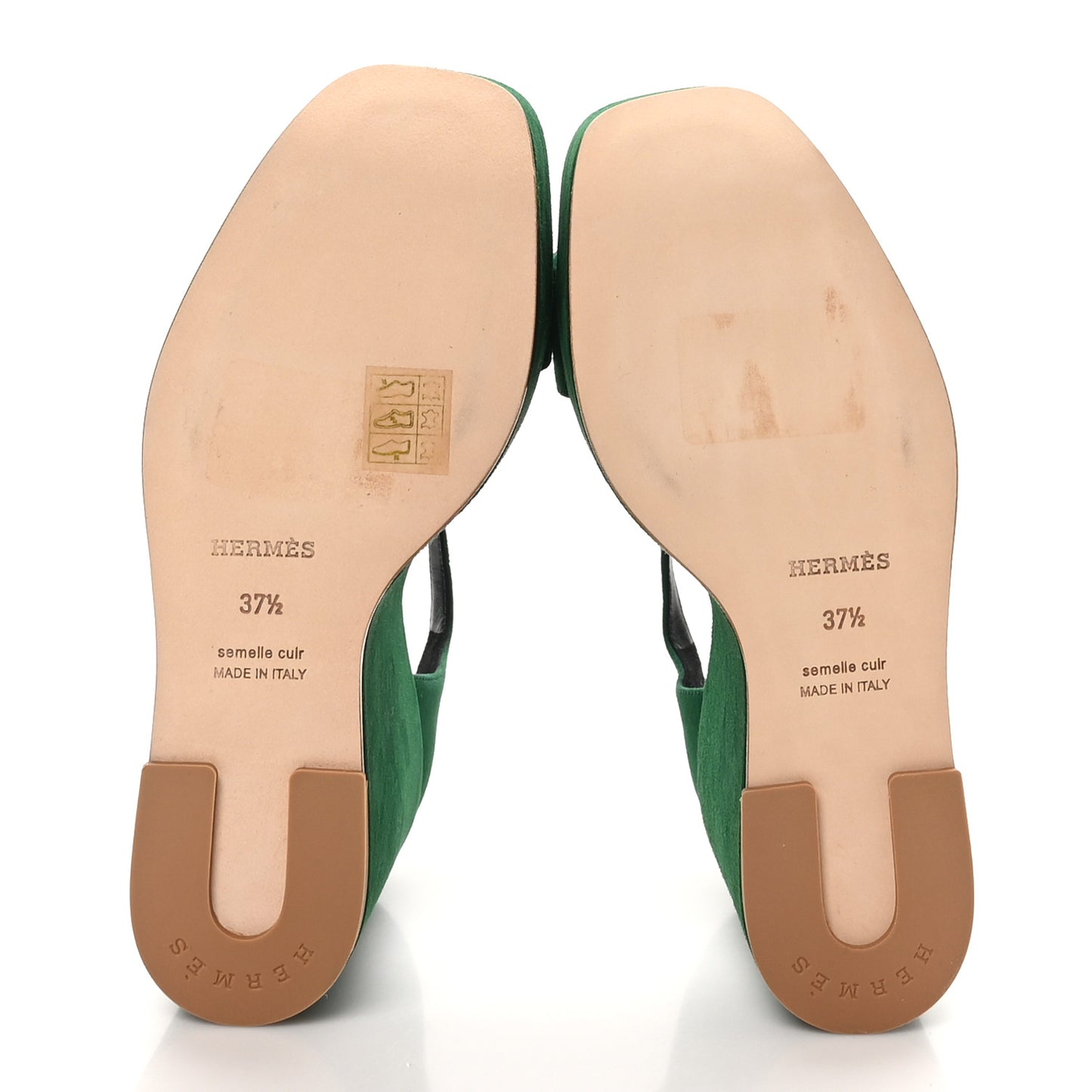 Suede Goatskin Hilda 80 Sandals 37.5 Vert Electrique