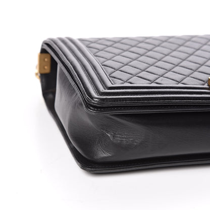 Chanel Lambskin Quilted Large Boy Flap Black 9 of 11