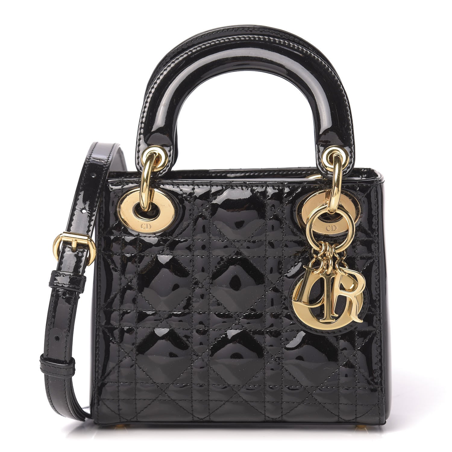 Christian Dior Patent Cannage Mini Lady Dior Black 1 of 10