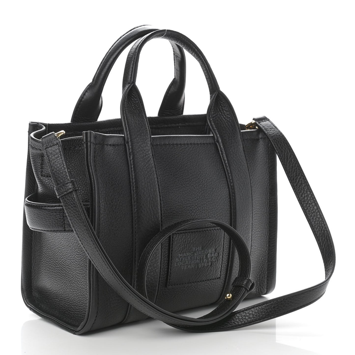 Grained Calfskin Small The Tote Bag Black