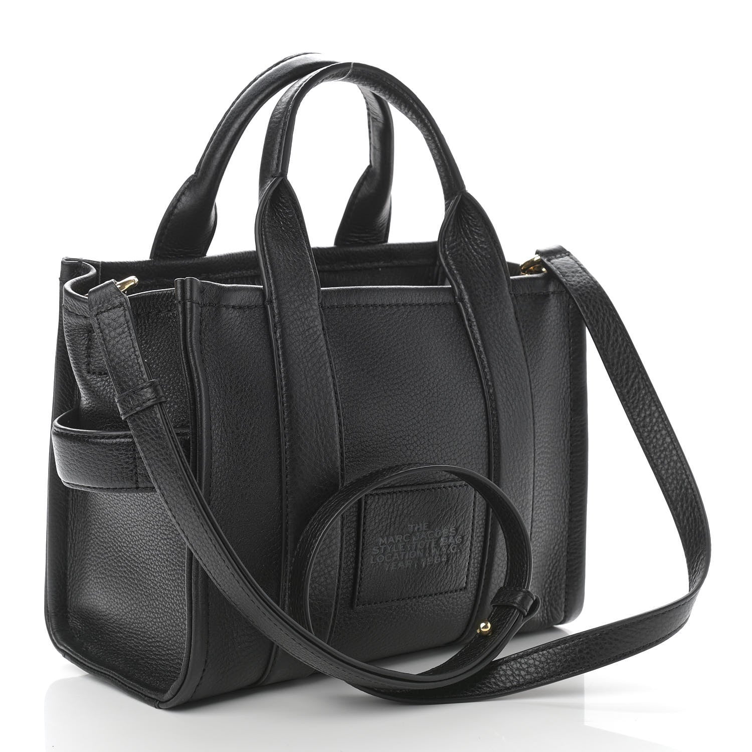 Marc Jacobs Grained Calfskin Small The Tote Bag Black 3 of 11