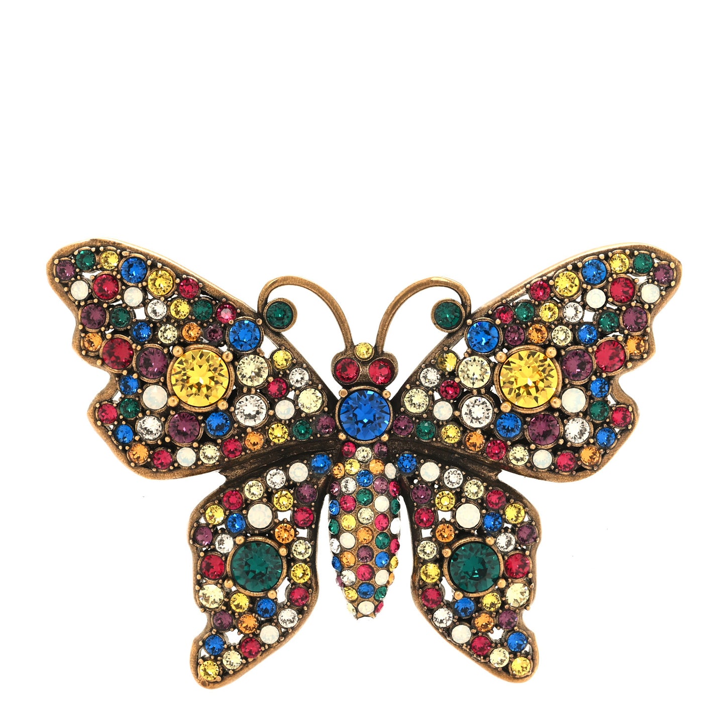 Crystal Butterfly Brooch Multicolor