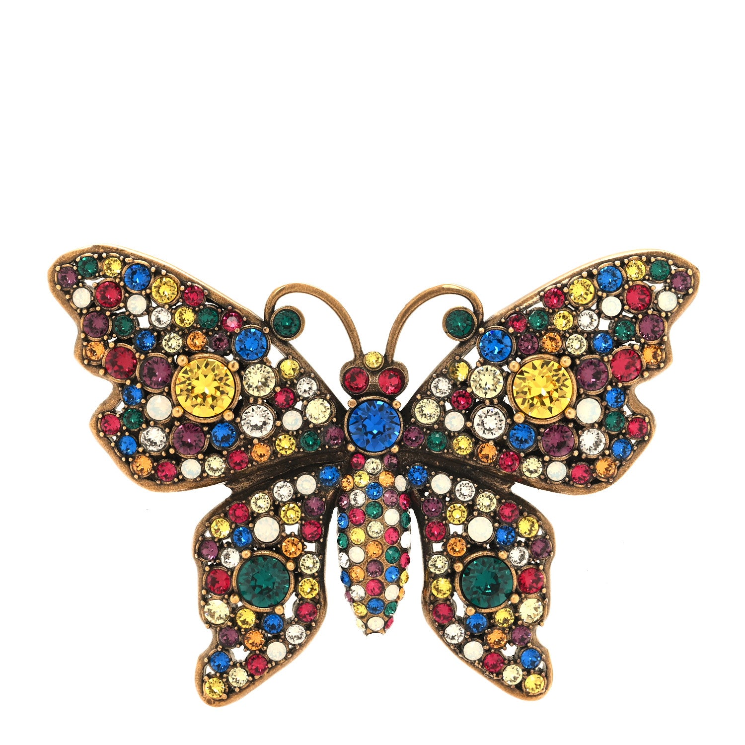 Gucci Crystal Butterfly Brooch Multicolor 1 of 3