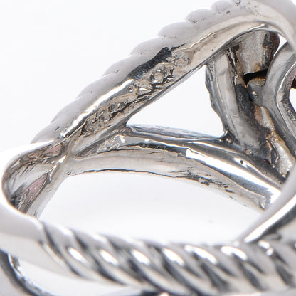 David Yurman Sterling Silver Morganite 11mm Infinity Ring 54 6.75 4 of 4