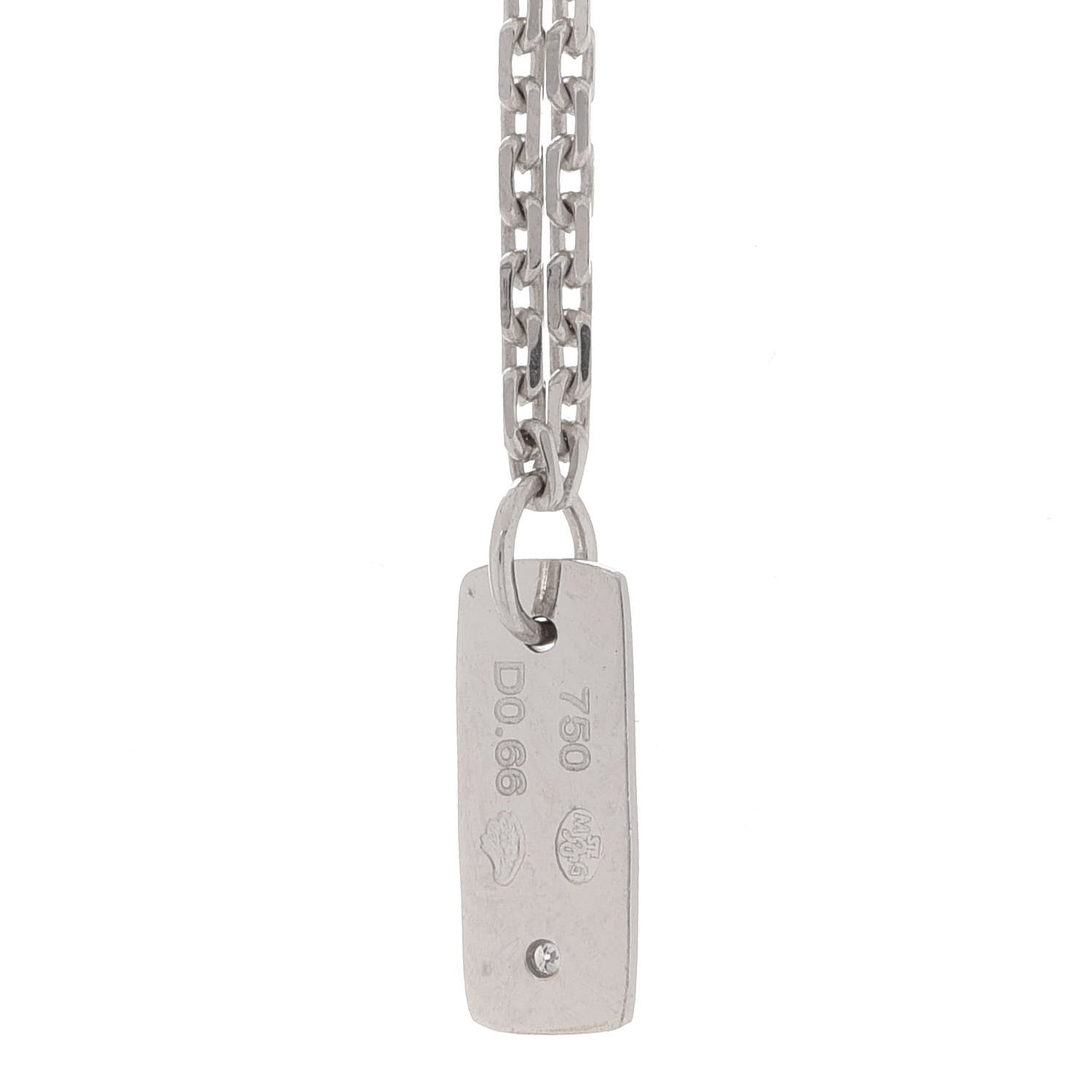 Messika 18K White Gold Diamond Move Double Chain Pave Necklace 6 of 7