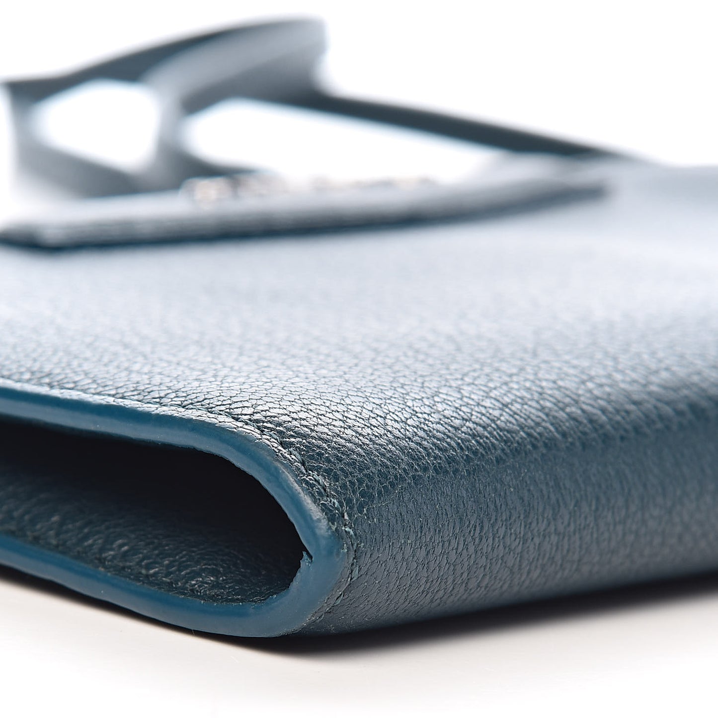 Grained Goatskin Antigona Crossbody Peacock Blue