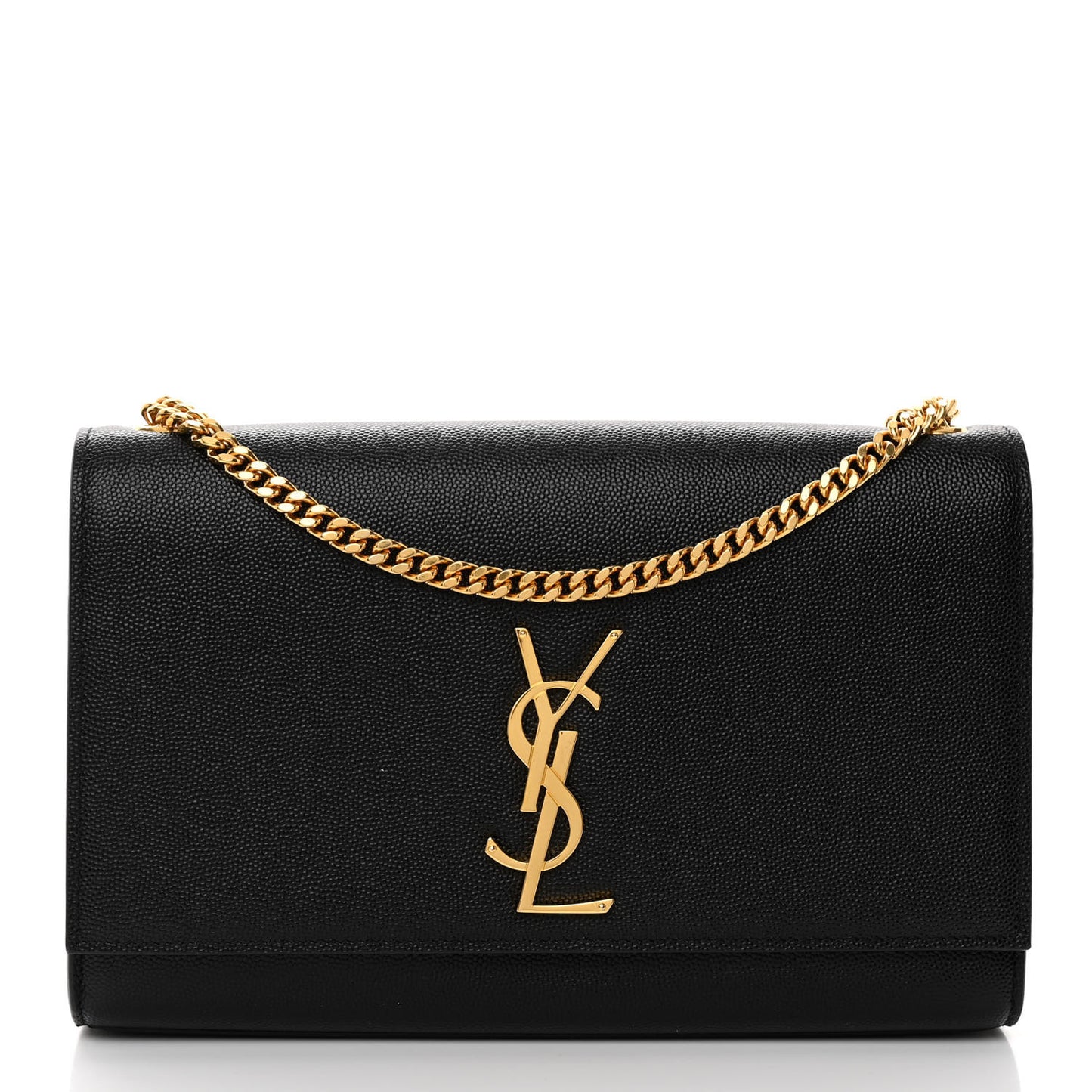 Grain De Poudre Medium Classic Monogram Kate Satchel Black