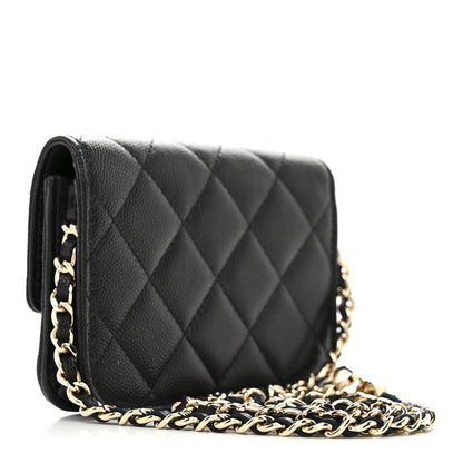 Chanel Caviar Quilted Mini Clutch With Chain Black 3 of 11