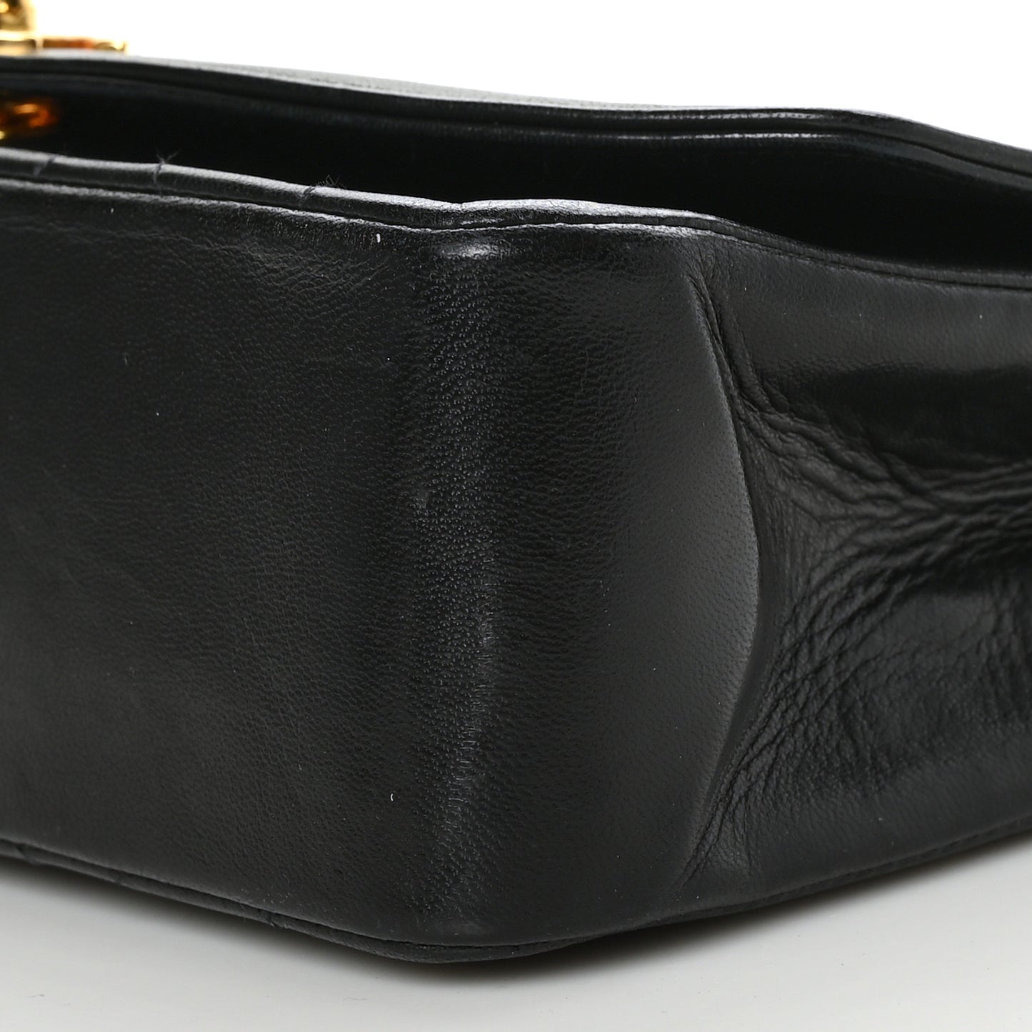 Lambskin Quilted Medium Single Flap Black