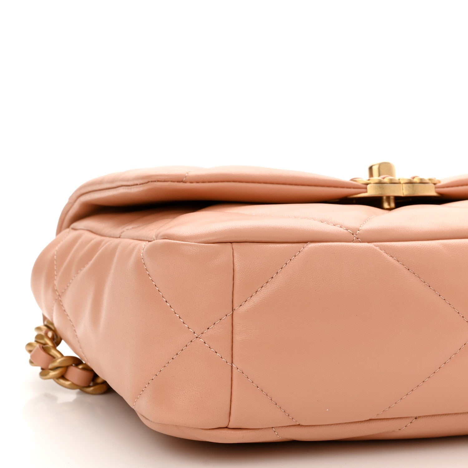 Chanel Lambskin Quilted Medium Chanel 19 Flap Light Orange 8 of 9