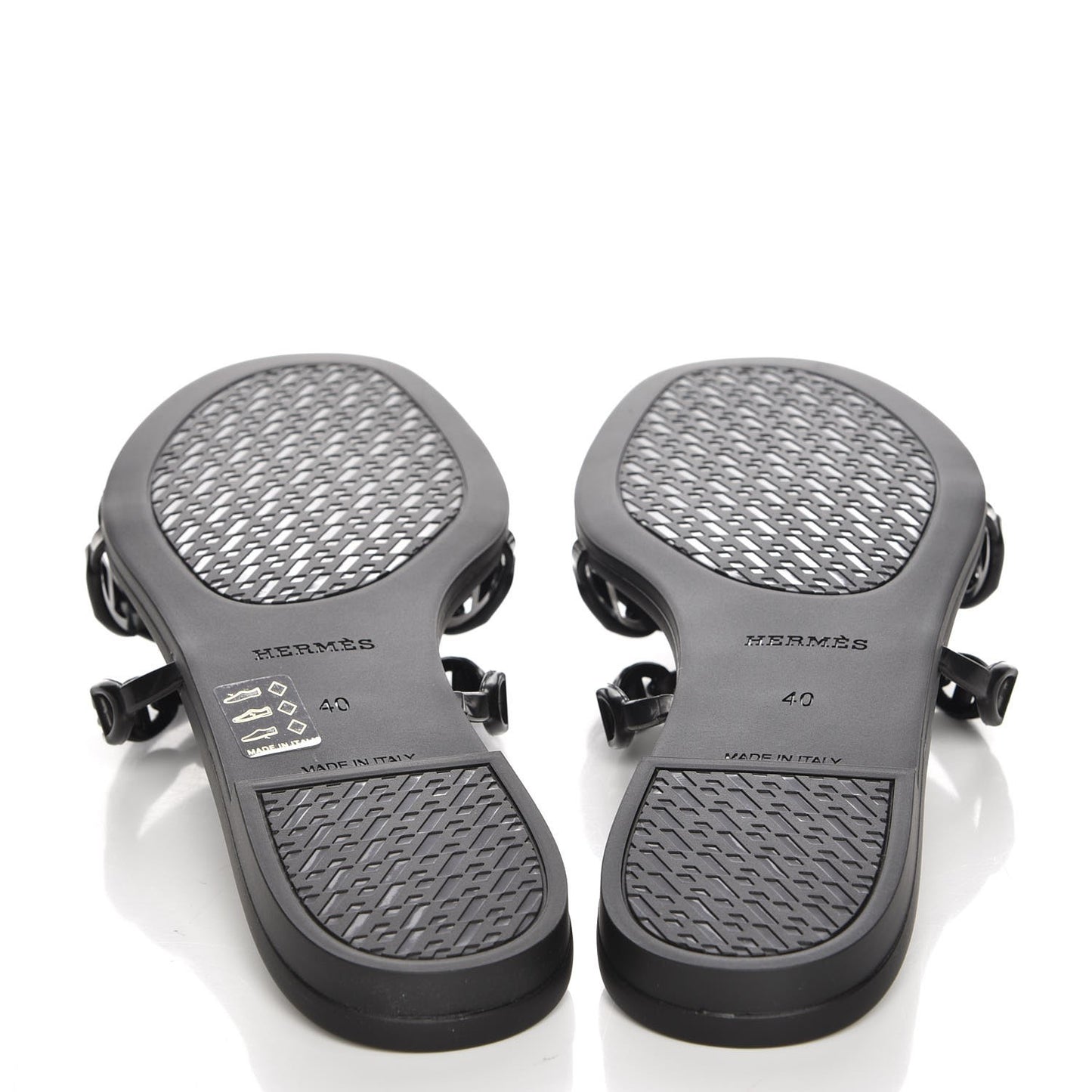 Rubber Chaine d'Ancre Rivage Sandals 40 Black