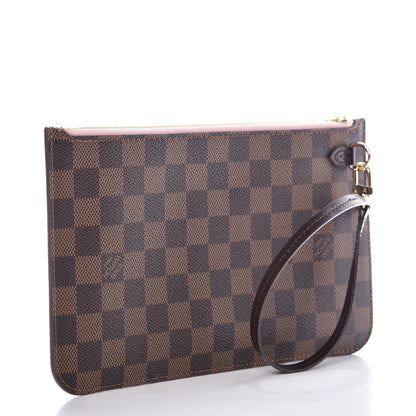 Louis Vuitton Damier Ebene Neverfull MM GM Pochette Rose Ballerine 3 of 8