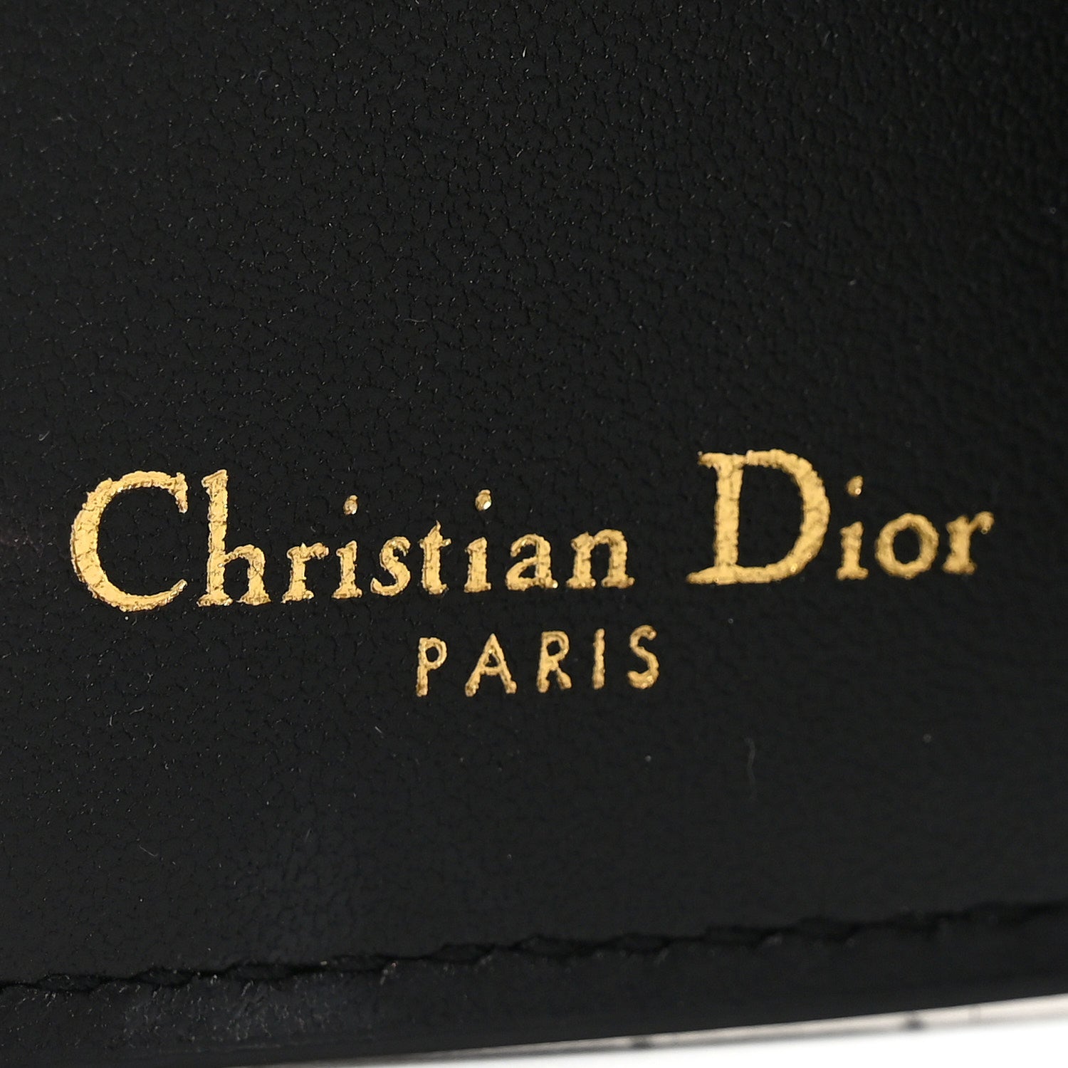 Christian Dior Grained Calfskin Supple Cannage Caro Scarlet Zipped Wallet Black 7 of 8