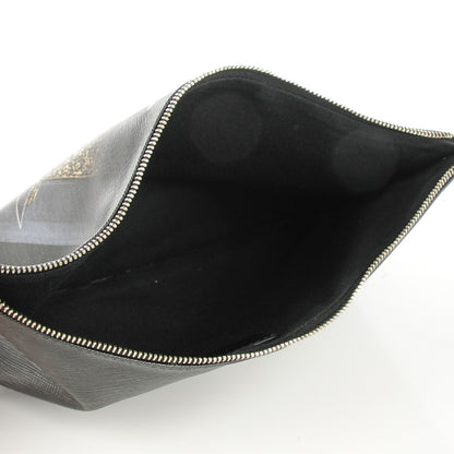 Givenchy Textured Coated Canvas Madonna Print Large Flat Zip Pouch 5 of 7