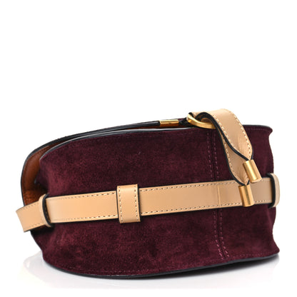 Chloe Suede Calfskin Mini Marcie Round Crossbody Bag Tan 4 of 8