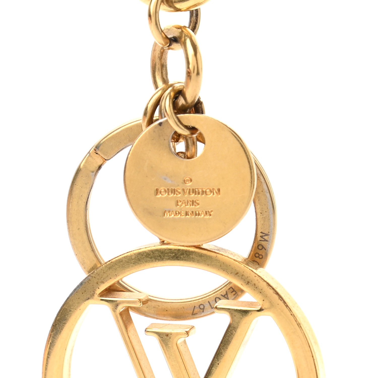 Louis Vuitton LV Circle Bag Charm Key Holder Gold 3 of 4