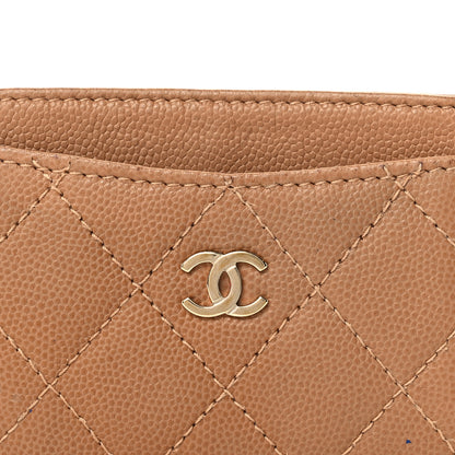 Chanel Caviar Quilted Card Holder Dark Beige 9 of 13
