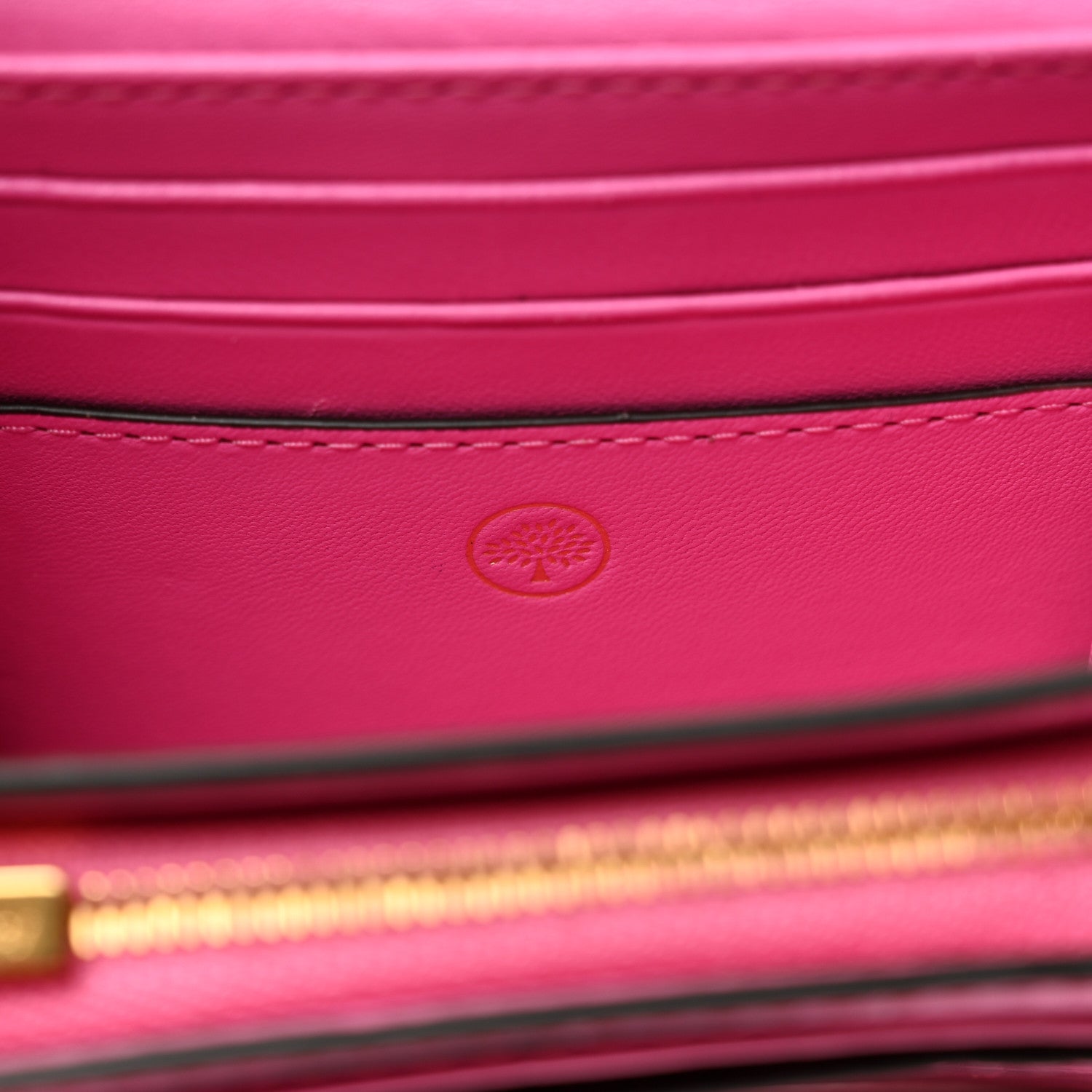 Mulberry Crocodile Embossed Calfskin Small French Continental Wallet Raspberry Pink 7 of 9