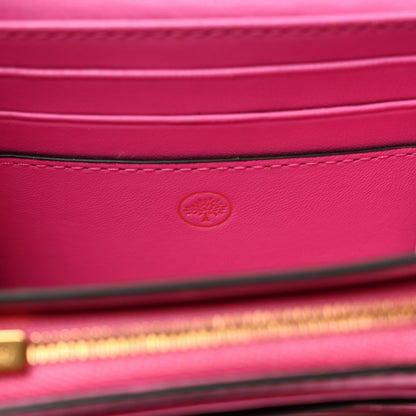 Mulberry Crocodile Embossed Calfskin Small French Continental Wallet Raspberry Pink 7 of 9
