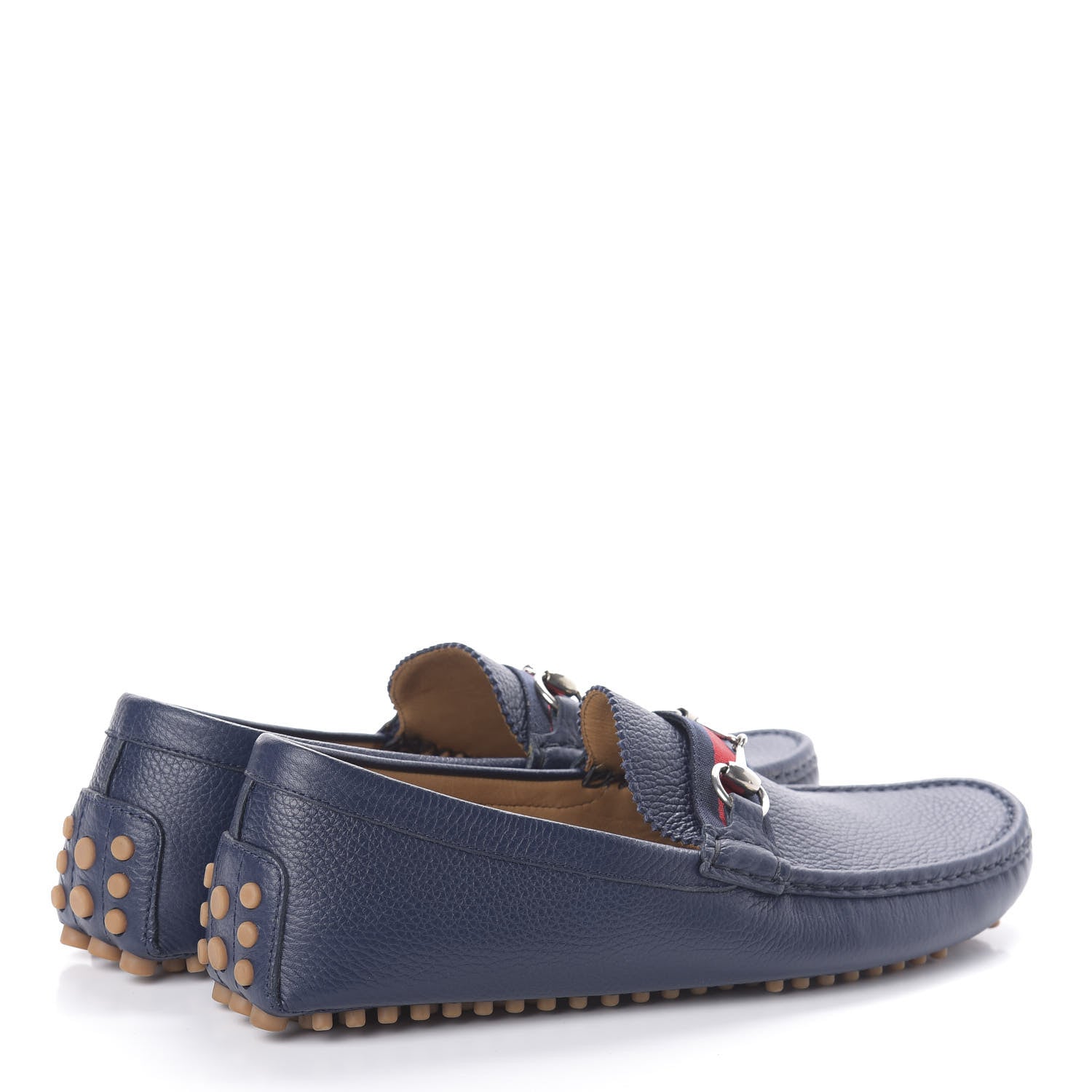 Gucci Calfskin Web Mens Horsebit Driver Loafers 11.5 Maritime 4 of 7
