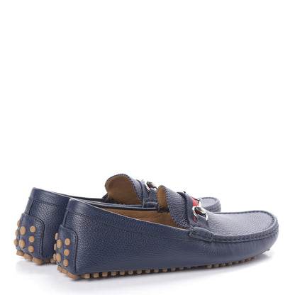 Gucci Calfskin Web Mens Horsebit Driver Loafers 11.5 Maritime 4 of 7