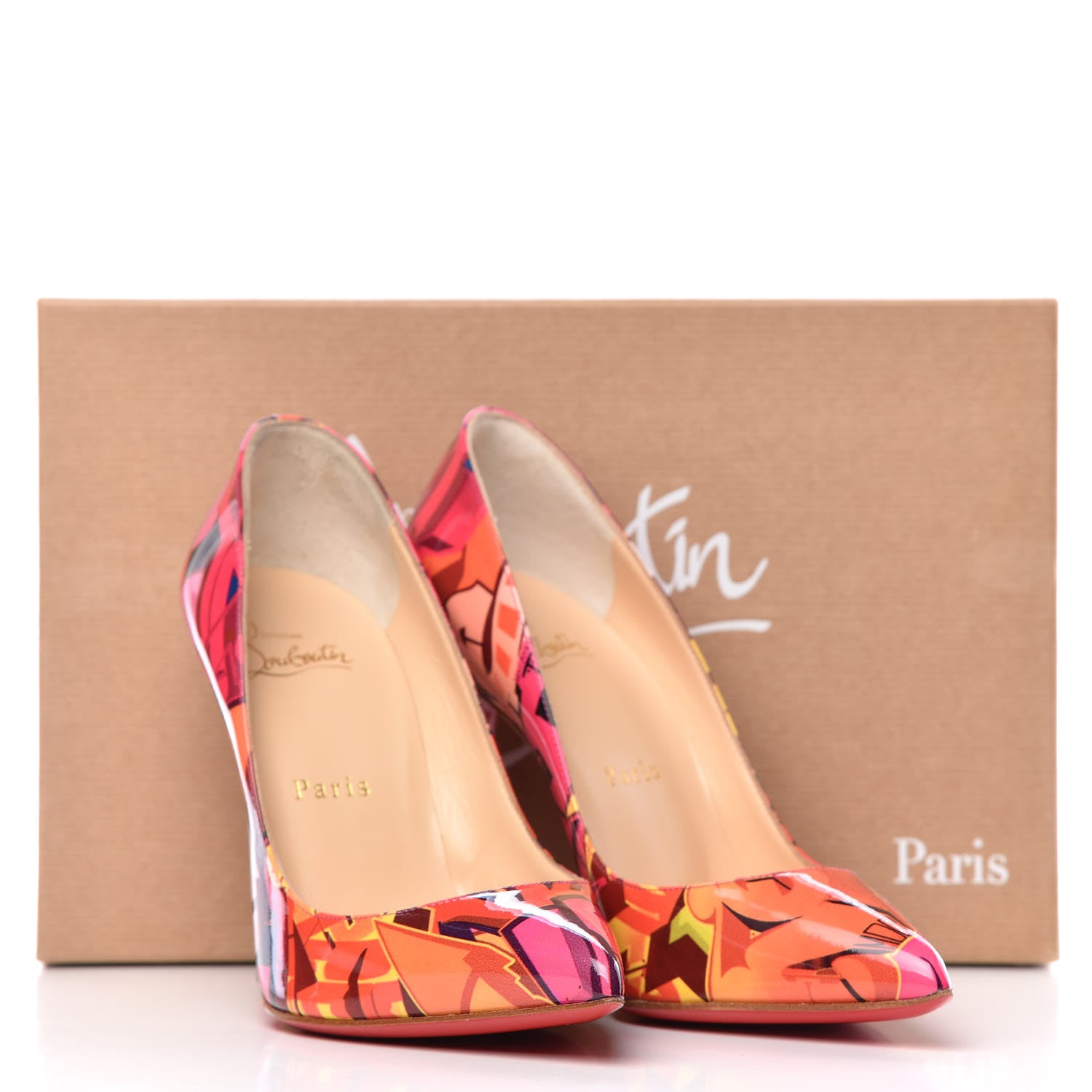 Christian Louboutin Patent Metrograf Pigalle Follies 100 Pumps 36 Multicolor 8 of 8
