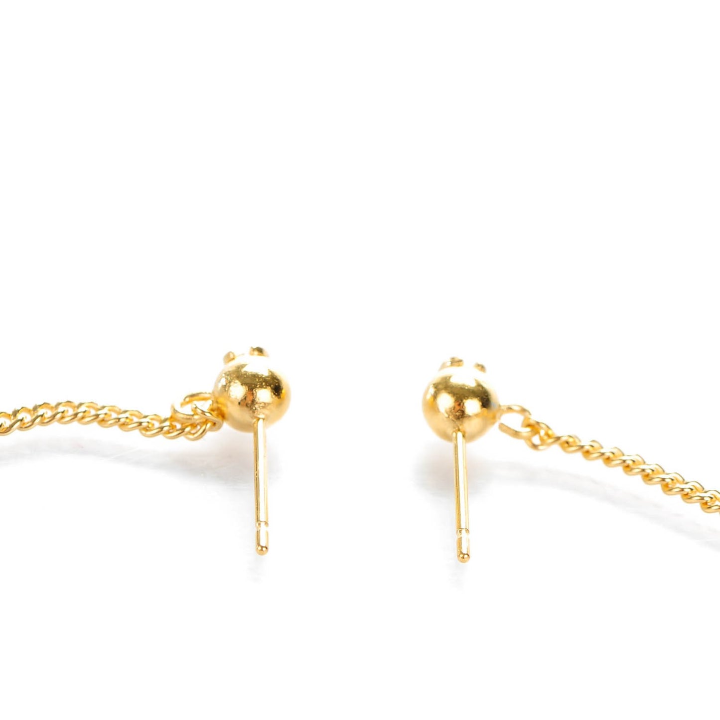 CC Drop Earrings Matte Gold