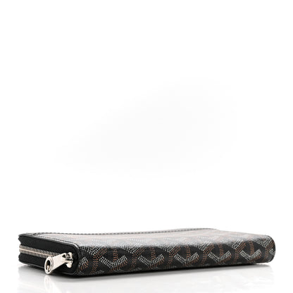 Goyard Goyardine Matignon Zip Around GM Wallet Black 4 of 12