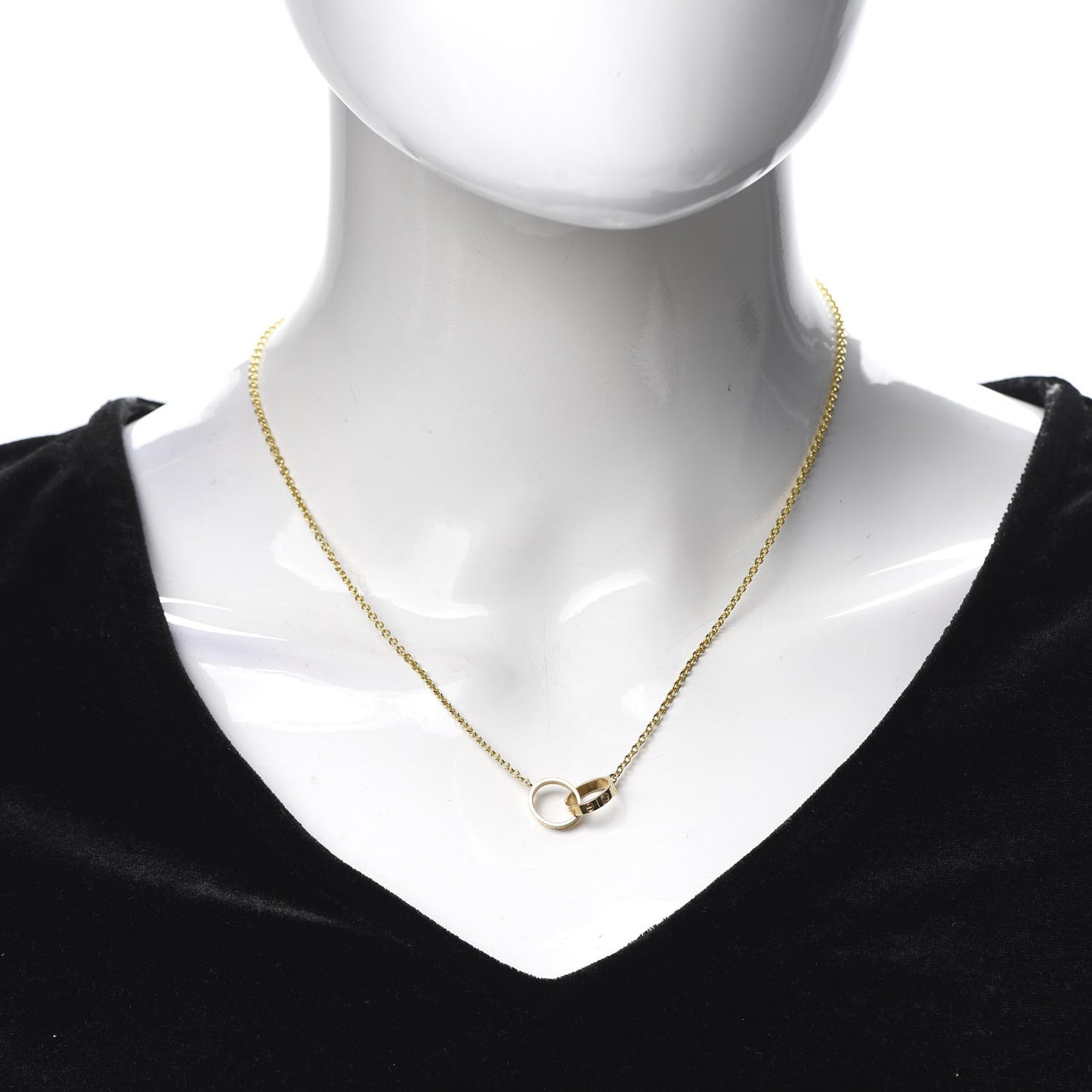 18K Yellow Gold Interlocking LOVE Necklace