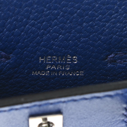 Hermes Tadelakt Mini Kelly Twilly Bag Charm Bleu Electrique 3 of 3