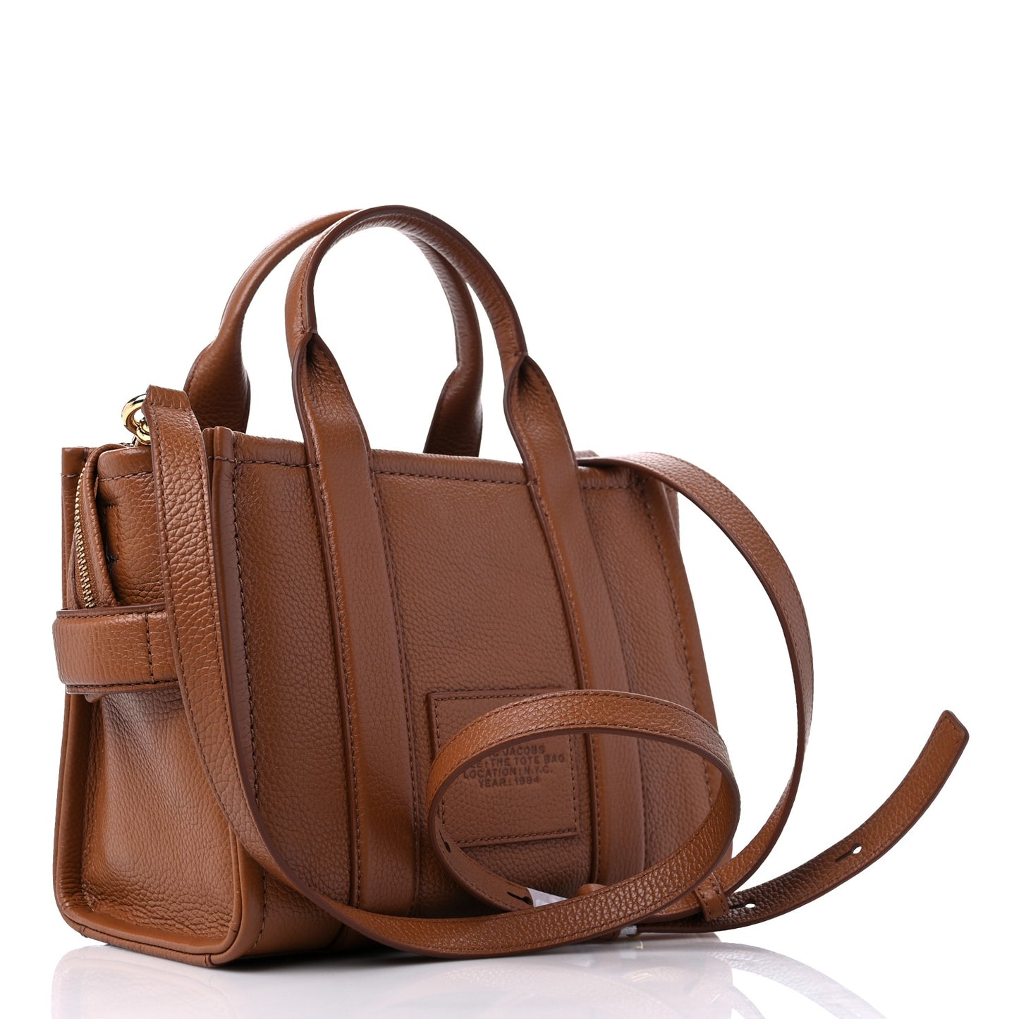 Grained Calfskin Small The Tote Bag Argan Oil