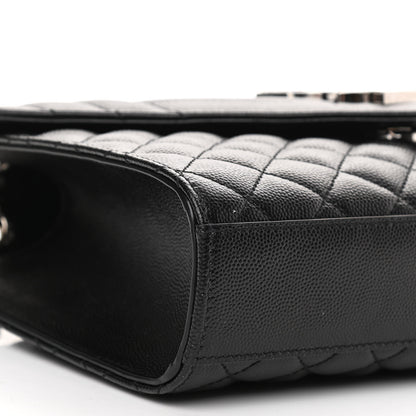 Saint Laurent Grain De Poudre Textured Mixed Matelasse Triquilt Medium Monogram Satchel Black 9 of 10