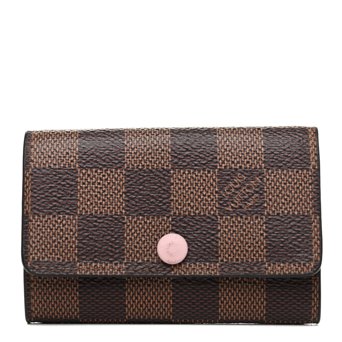 Damier Ebene Multicles 6 Key Holder Rose Ballerine