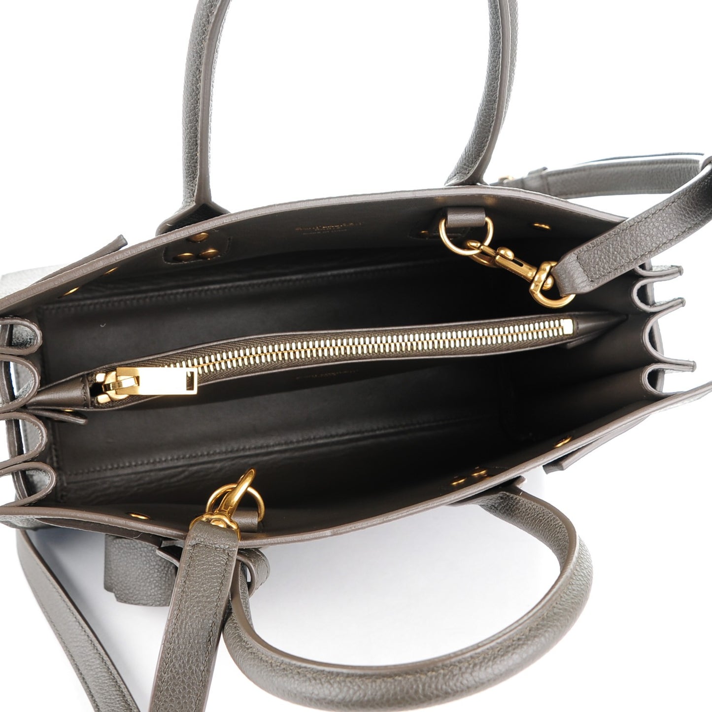 Grained Calfskin Baby Sac De Jour Bronze
