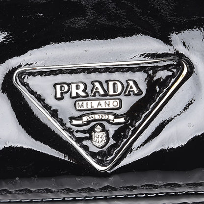 Prada Vernice Crocodile Pattina Sottospalla Shoulder Bag Black Lilla 9 of 9