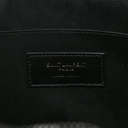 Saint Laurent Grain De Poudre Monogram Monochrome Cassandre Tablet Pouch Black 6 of 9