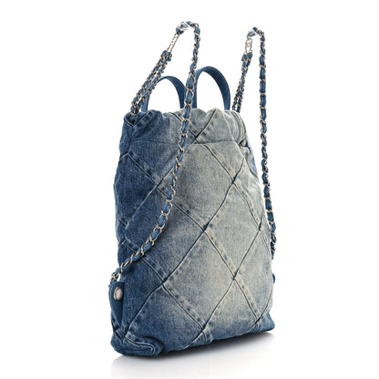 Chanel Denim Quilted Chanel 22 Backpack Blue 3 of 10