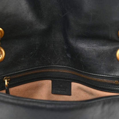 Gucci Calfskin Matelasse Medium GG Marmont Shoulder Bag Black 15 of 16