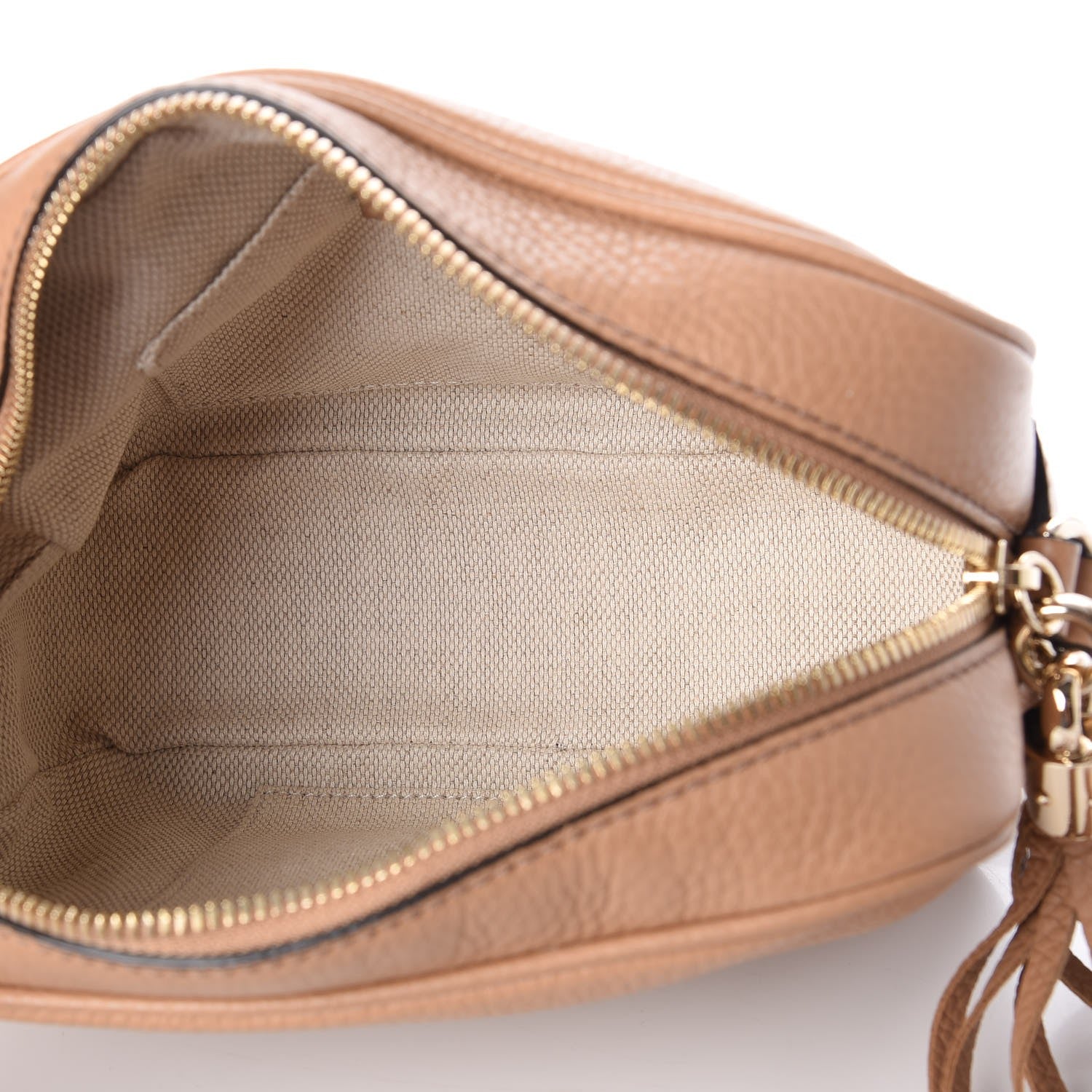 Gucci Pebbled Calfskin Small Soho Disco Bag Rose Beige 5 of 7