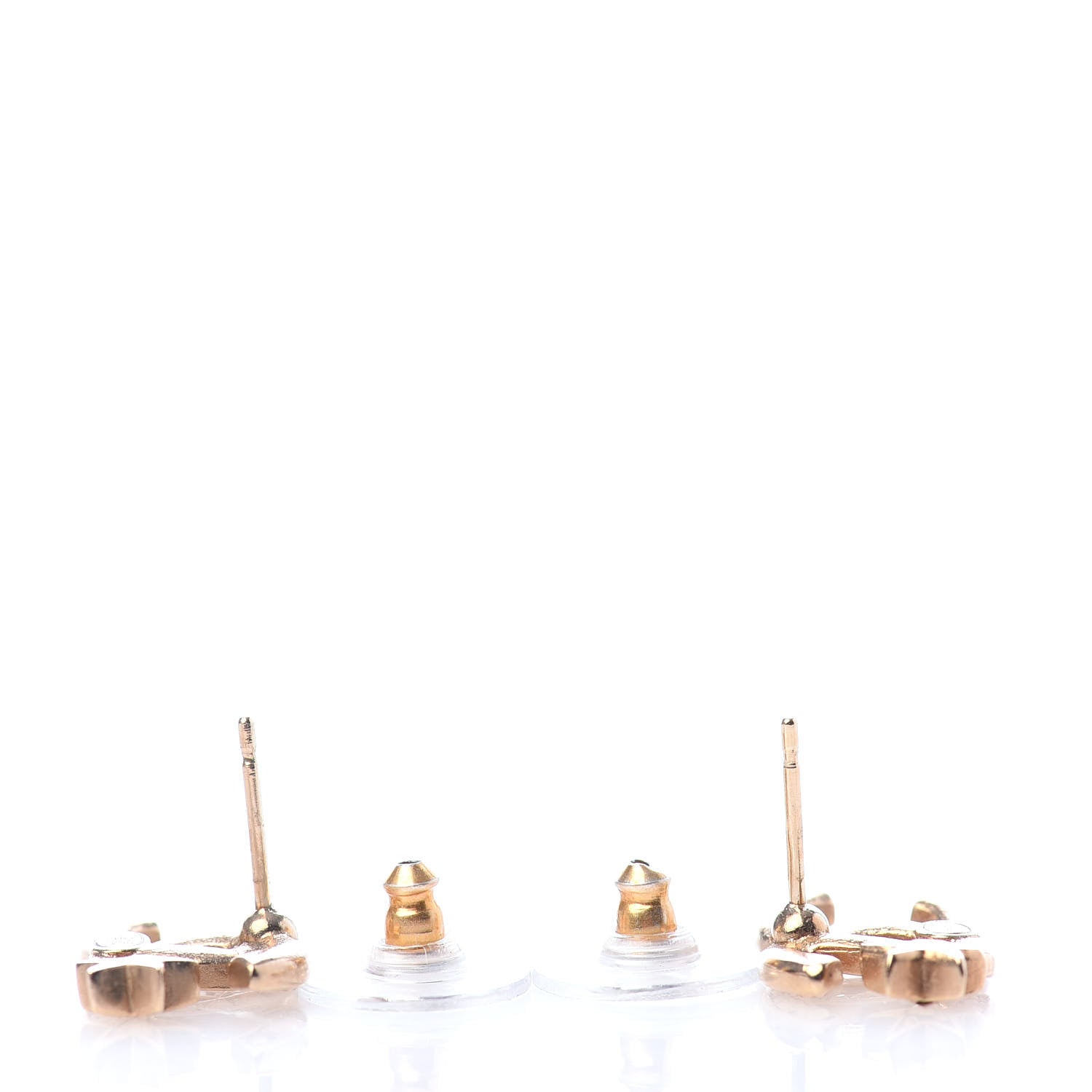 Chanel Crystal CC Starfall Earrings Gold 3 of 4
