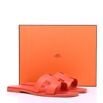 Hermes Epsom Oran Sandals 37 Orange Poppy 9 of 9