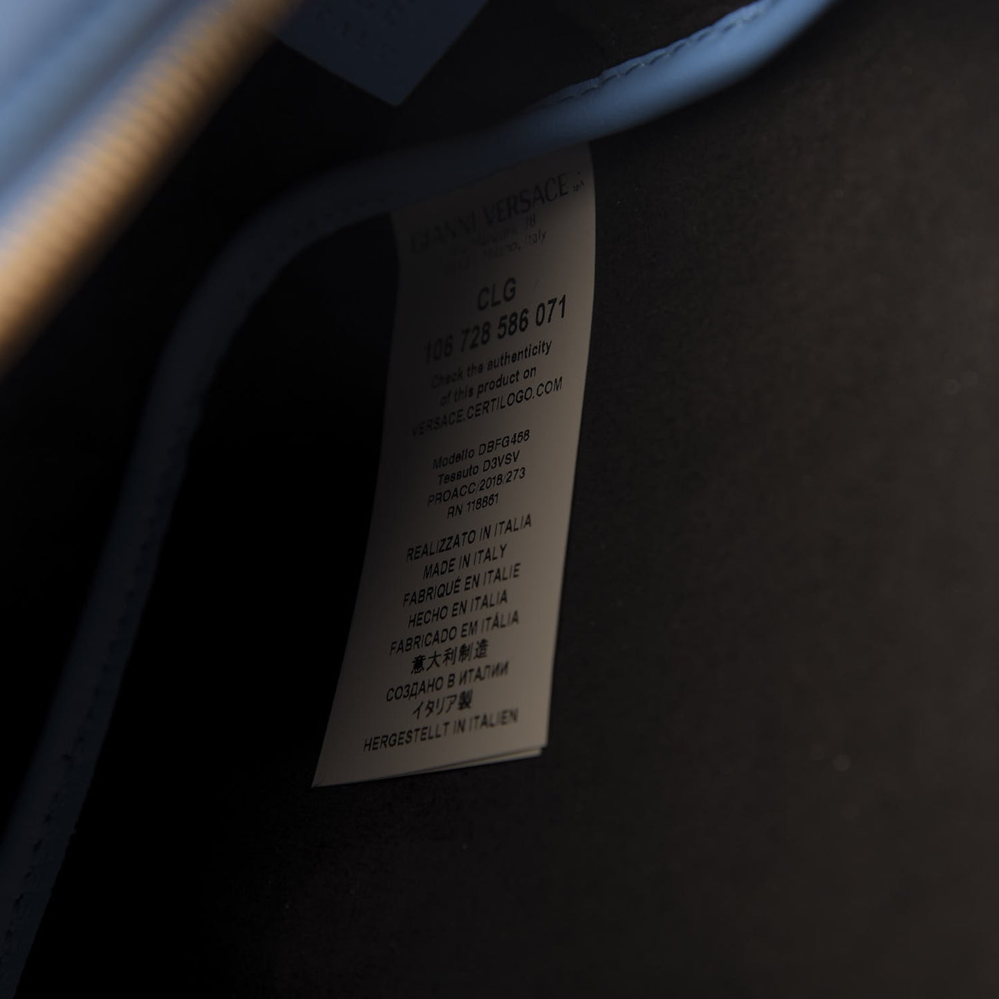 Calfskin Logo Camera Bag Blue