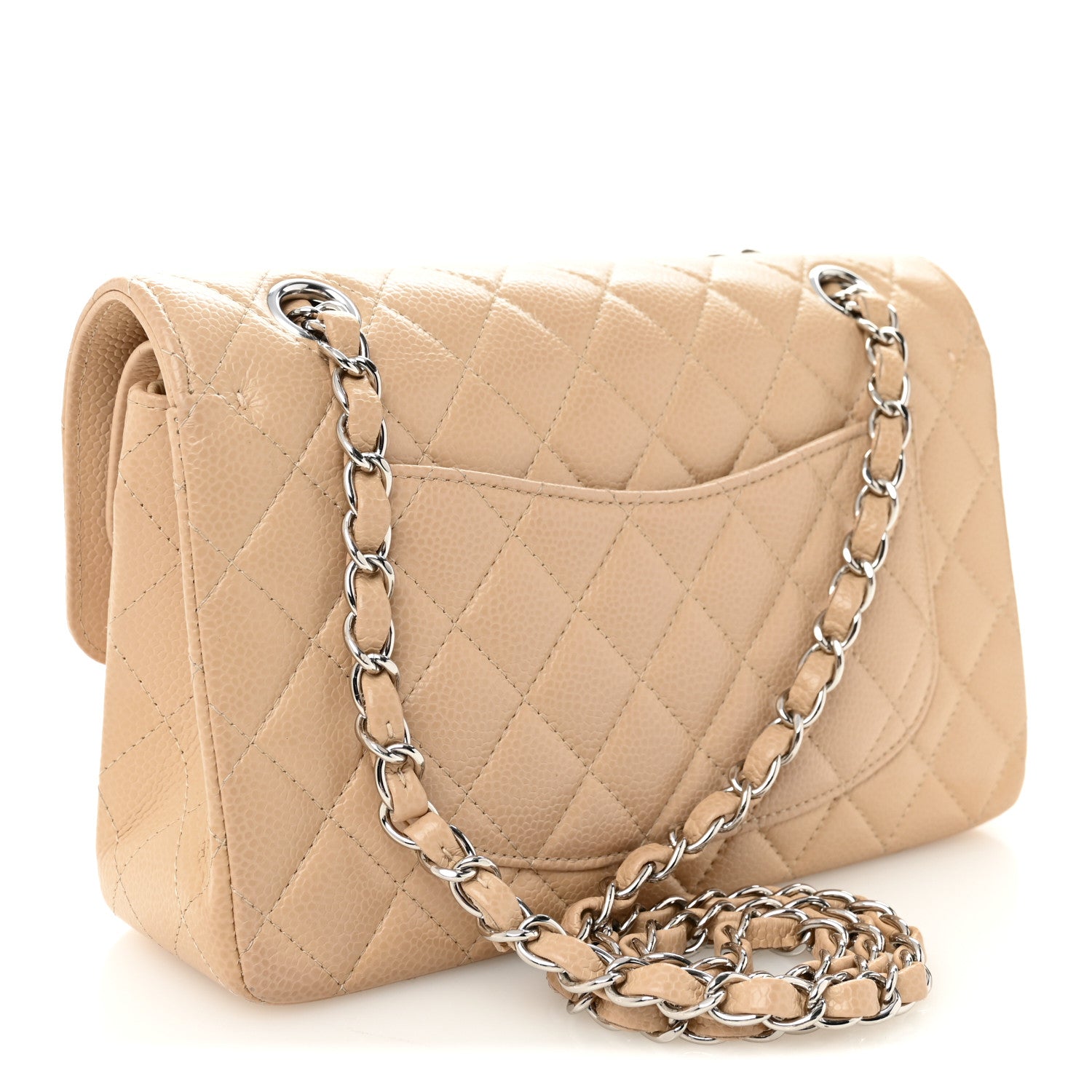 Chanel Caviar Quilted Small Double Flap Beige 3 of 12