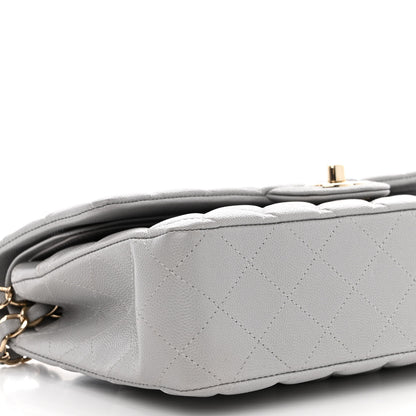 Chanel Caviar Quilted Medium Double Flap Grey 9 of 12