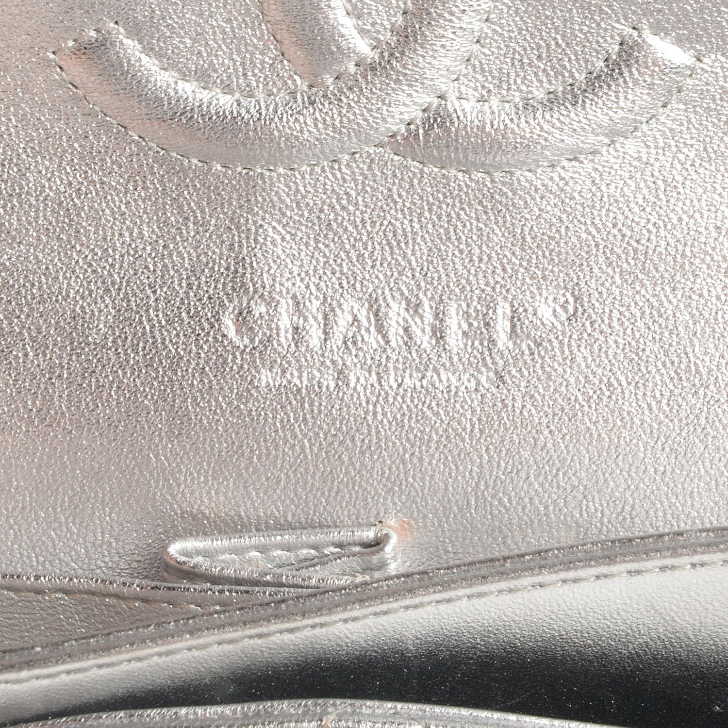 Chanel Lambskin Medium Double Flap Silver 6 of 9